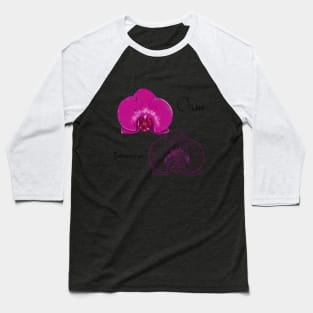 Orchid (Phalaenopsis sp) flower illustration Baseball T-Shirt